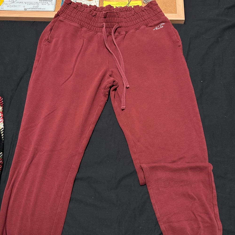 Red Hollister Joggers/Sweatpants